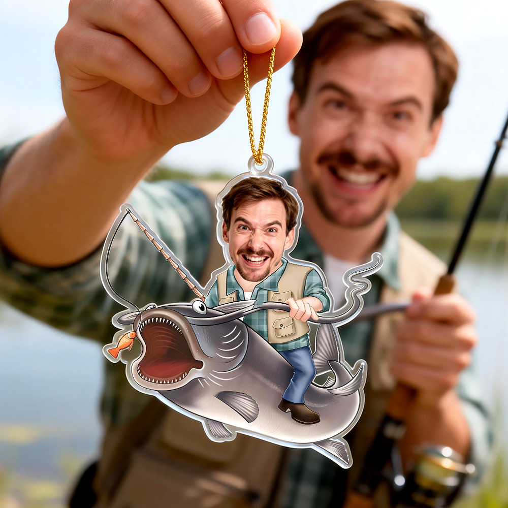 Personalized Custom Acrylic Ornament Fishing Bass Fish Ornament