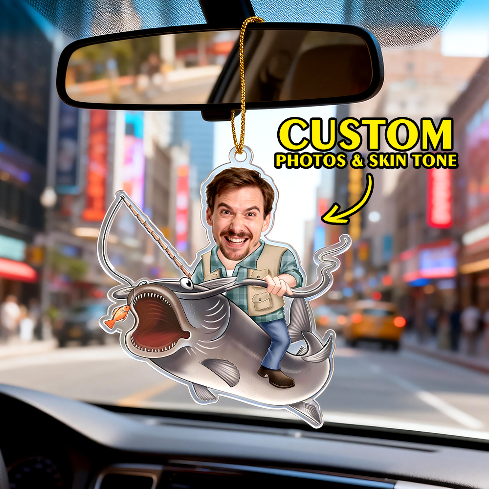 Personalized Custom Acrylic Ornament Fishing Bass Fish Ornament