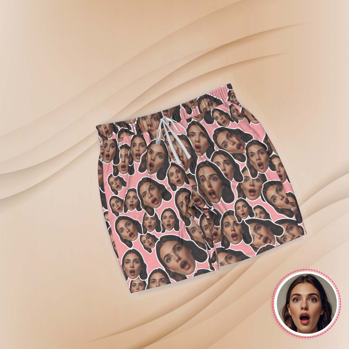 Custom Face Short Sleeved Pajamas Personalised BLue Sleepwear Love Gifts - MyFaceSocksAU