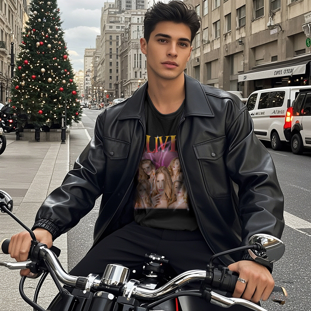 Custom Bootleg Rap T shirt, Personalized Girlfriend Picture Shirt, Rock Style Vintage Custom T-shirt