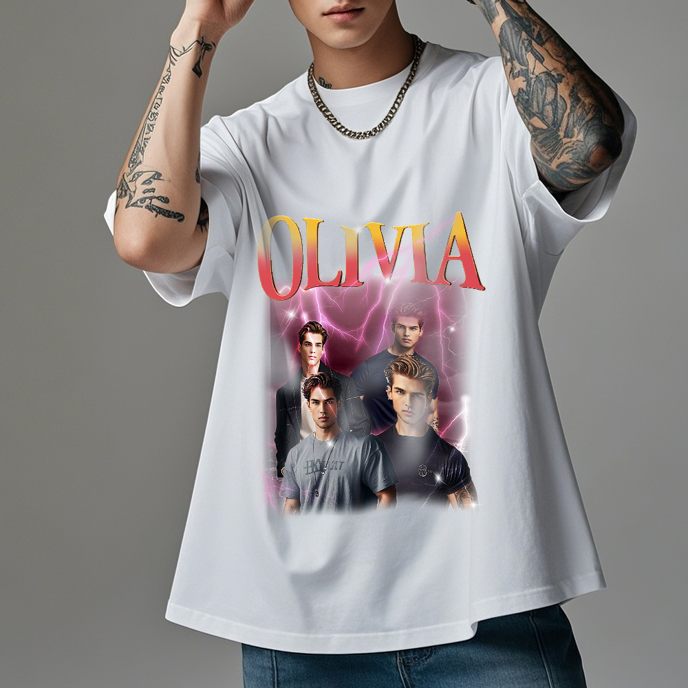 Custom Bootleg Rap T shirt, Personalized Girlfriend Picture Shirt, Rock Style Vintage Custom T-shirt