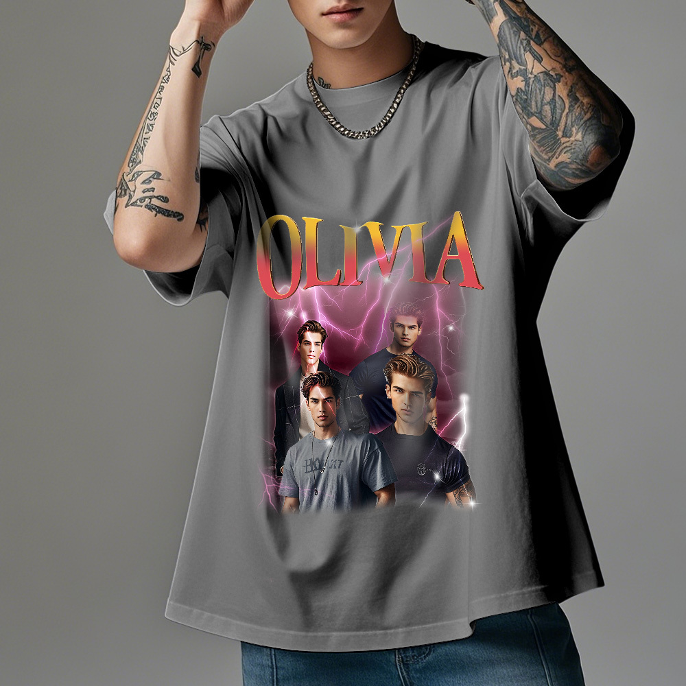 Custom Bootleg Rap T shirt, Personalized Girlfriend Picture Shirt, Rock Style Vintage Custom T-shirt