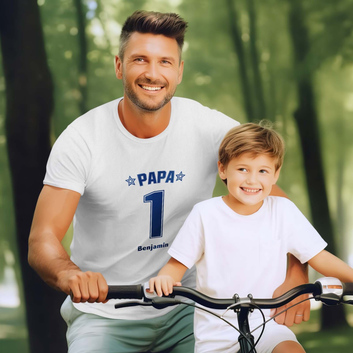 Custom Name T-shirt PAPA's Team Creative Family Gift-MyFaceSocksAu