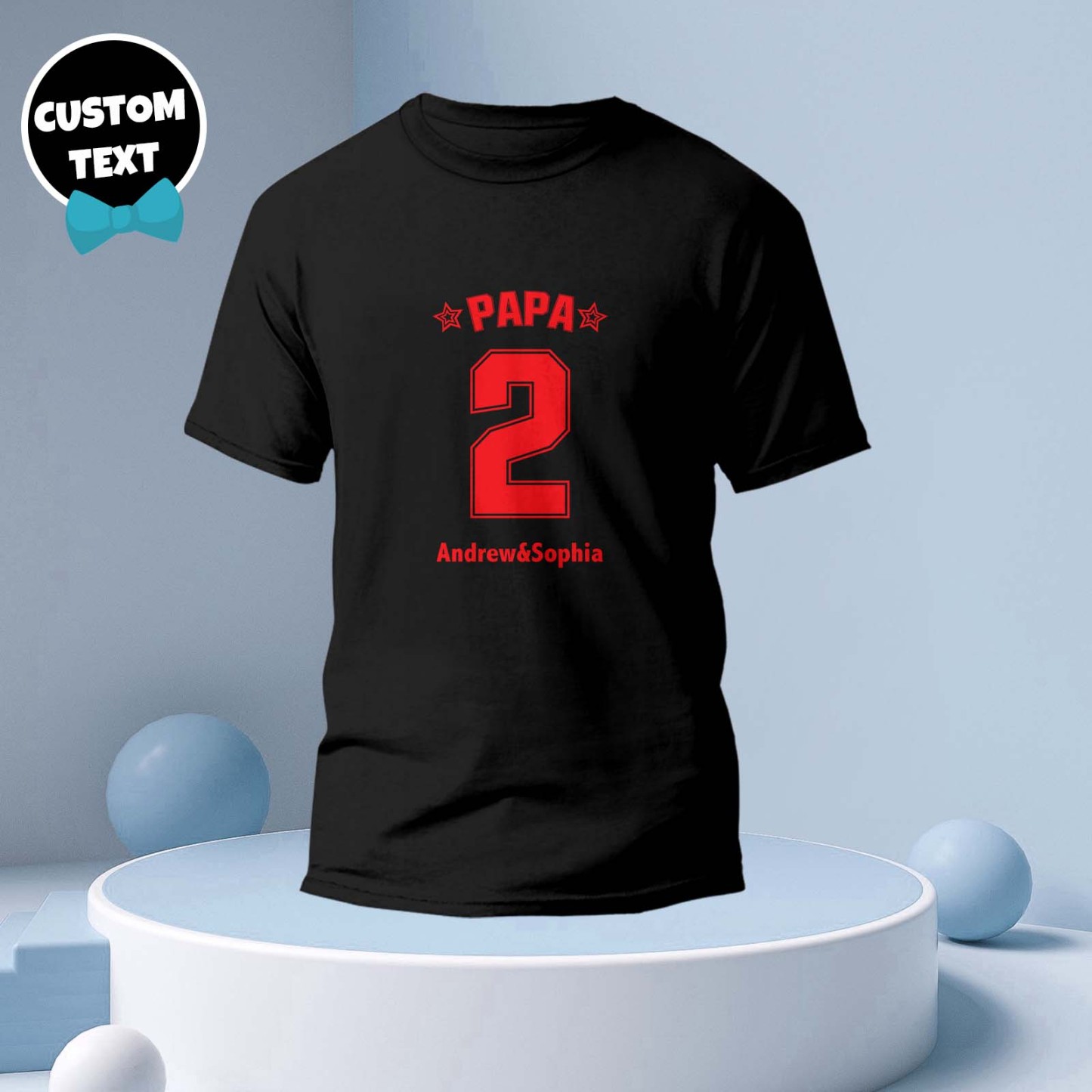 Custom Name T-shirt PAPA's Team Creative Family Gift-MyFaceSocksAu