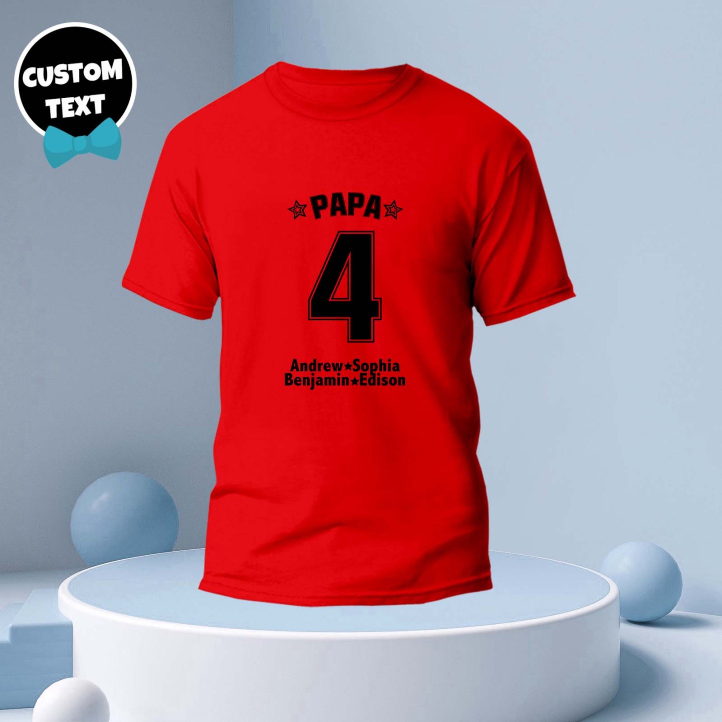 Custom Name T-shirt PAPA's Team Creative Family Gift-MyFaceSocksAu