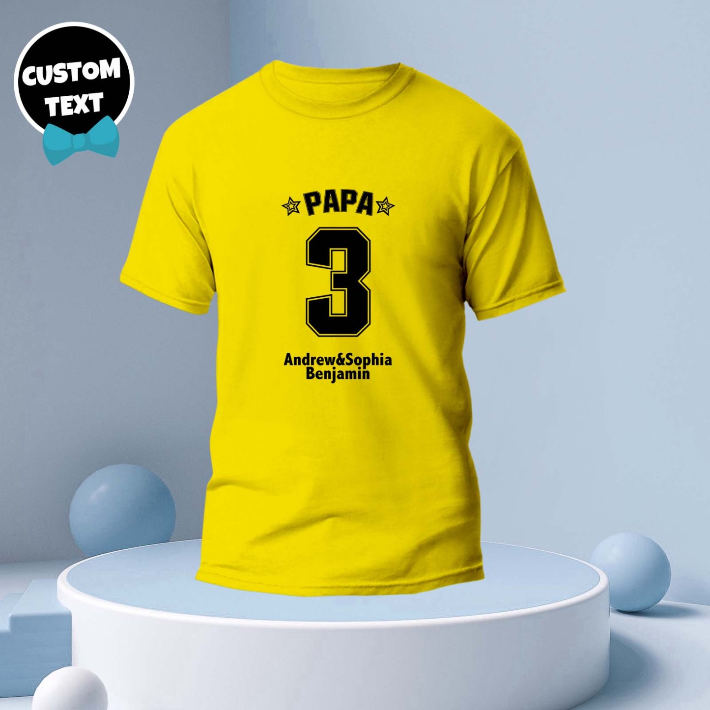 Custom Name T-shirt PAPA's Team Creative Family Gift-MyFaceSocksAu