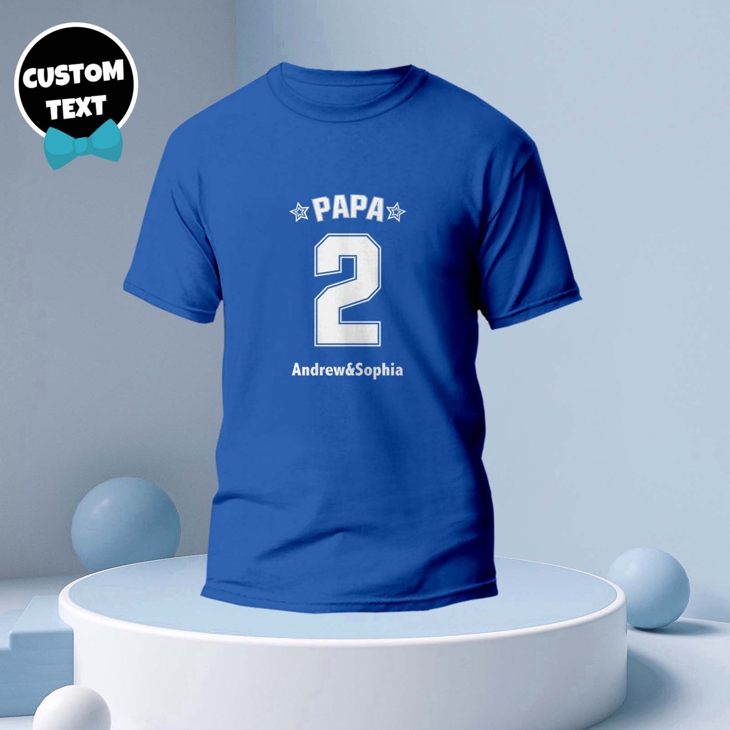 Custom Name T-shirt PAPA's Team Creative Family Gift-MyFaceSocksAu