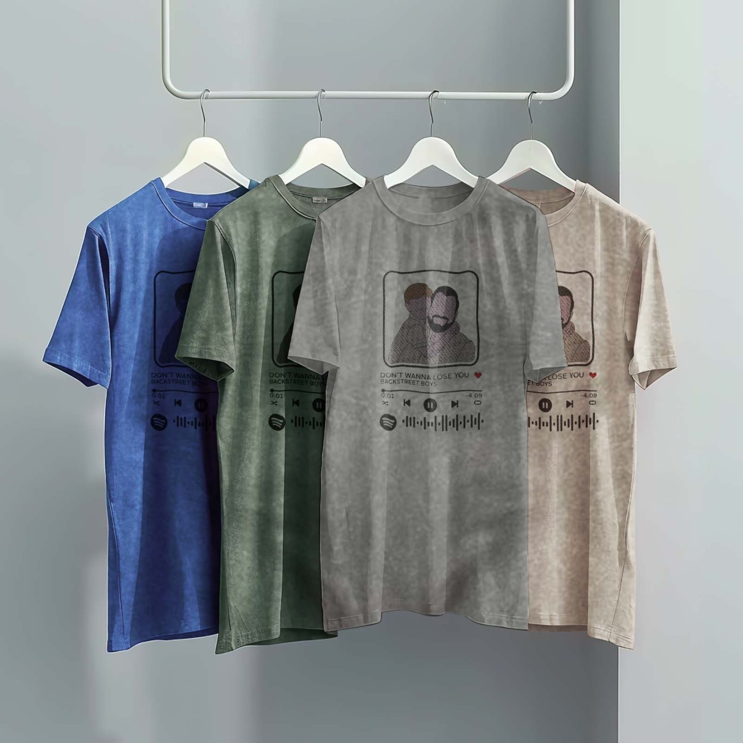 Personalized Embroidered Sweatshirt Portrait Music Player Father's Day Gift for Dad - MyFaceSocksAU