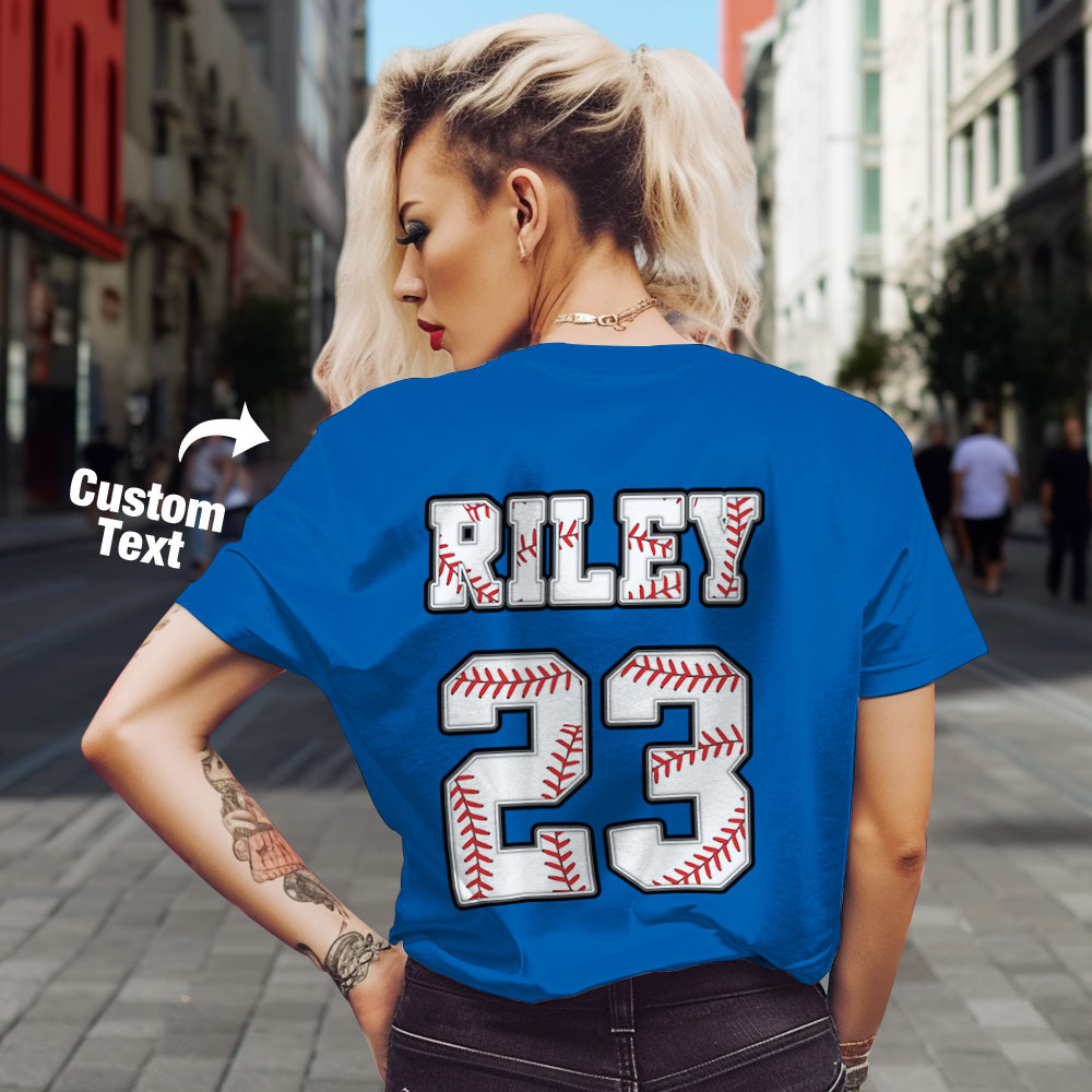 Custom Name And Number For Baseball Lovers Shirt - MyFaceSocksAU
