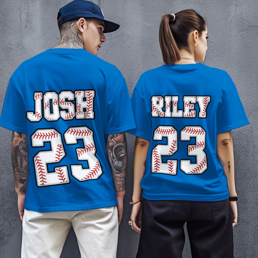 Custom Name And Number For Baseball Lovers Shirt - MyFaceSocksAU