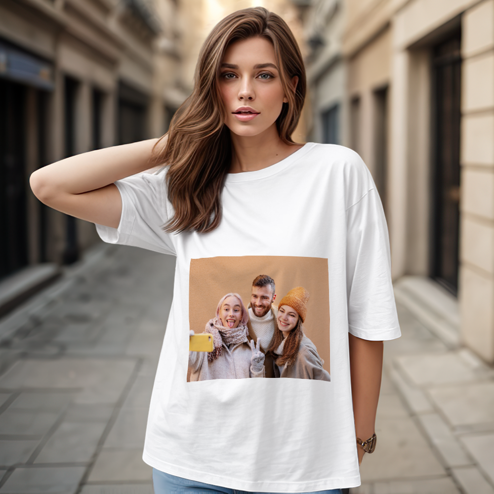 Custom Photo Vintage Tee Personalized Name T-shirt for Men Unique 90s Vintage Shirt Old School Tee - MyFaceSocksAU