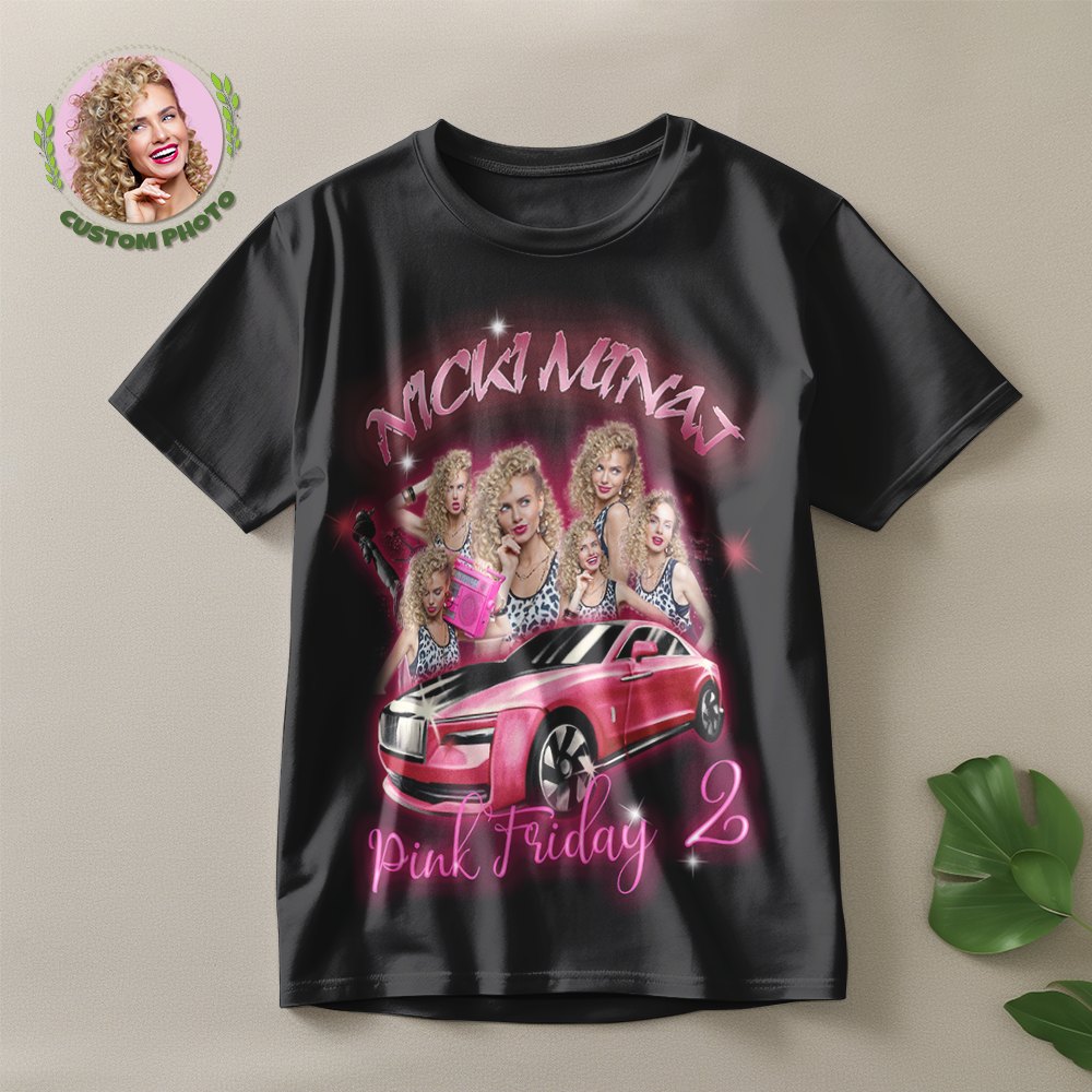 Custom Photo Vintage Tee Personalized Name T-shirt for Men Unique 90s Vintage Shirt Old School Tee - MyFaceSocksAU