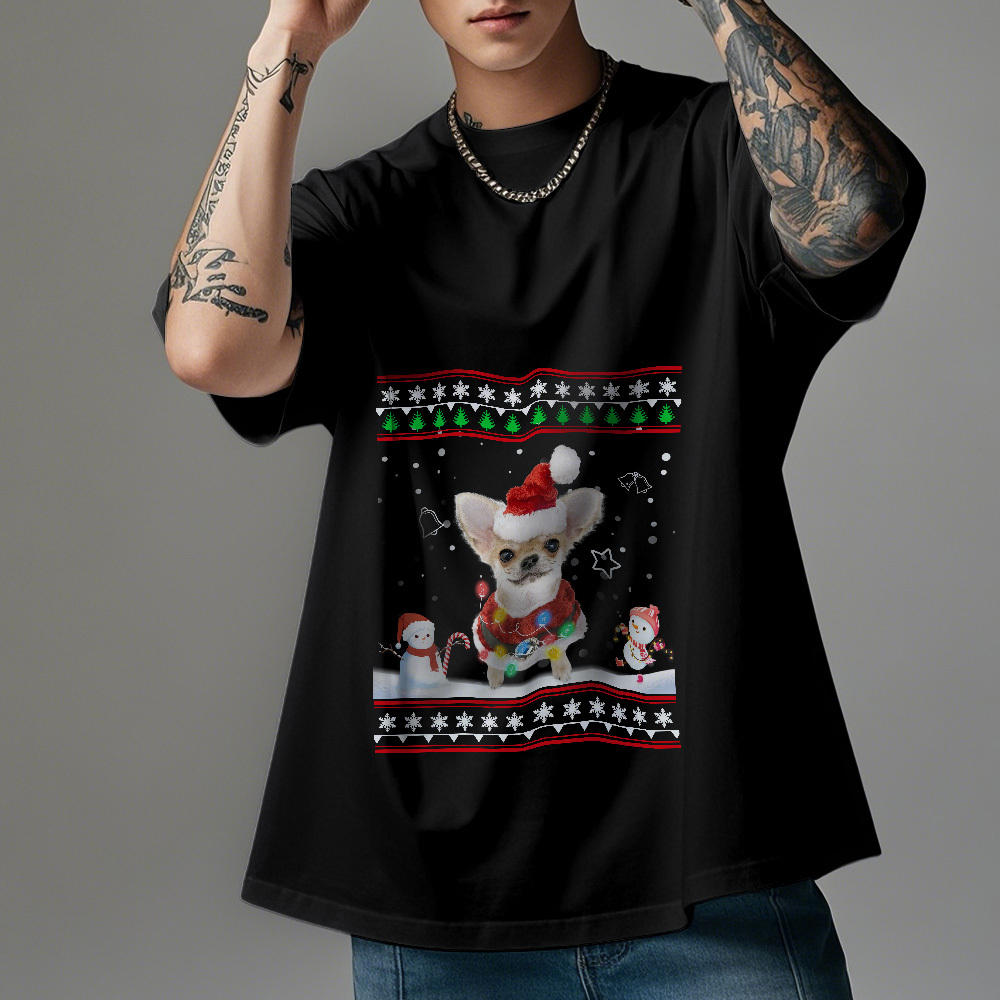 Personalized Photo Vintage T-shirts Christmas Theme T-shirt Lantern Vintage T-Shirt - MyFaceSocksAU