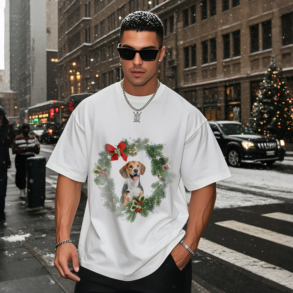 Personalized Photo Vintage T-shirts Christmas Theme T-shirt Lantern Vintage T-Shirt - MyFaceSocksAU