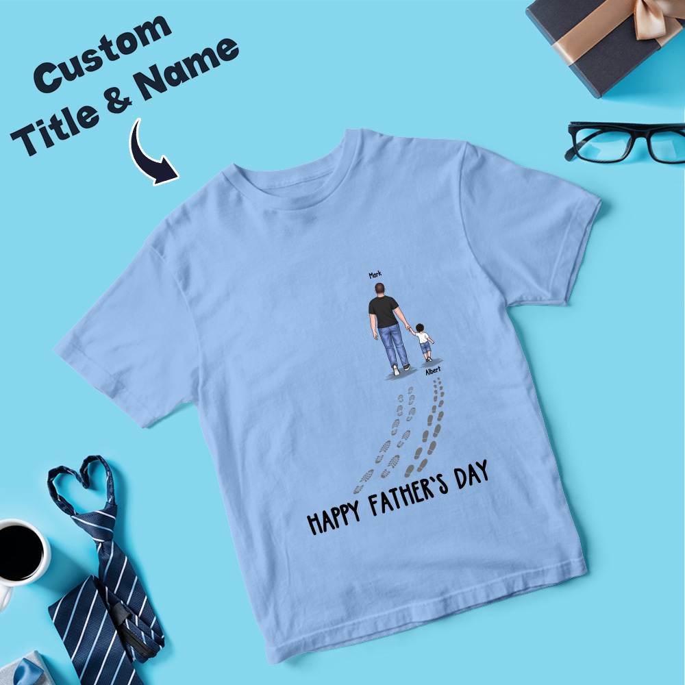 Happy Father's Day Best Dad Ever Family Personalized Custom Unisex T-shirt Hoodie Sweatshirt-Father's Day Birthday Gift For Dad - MyFaceSocksAU