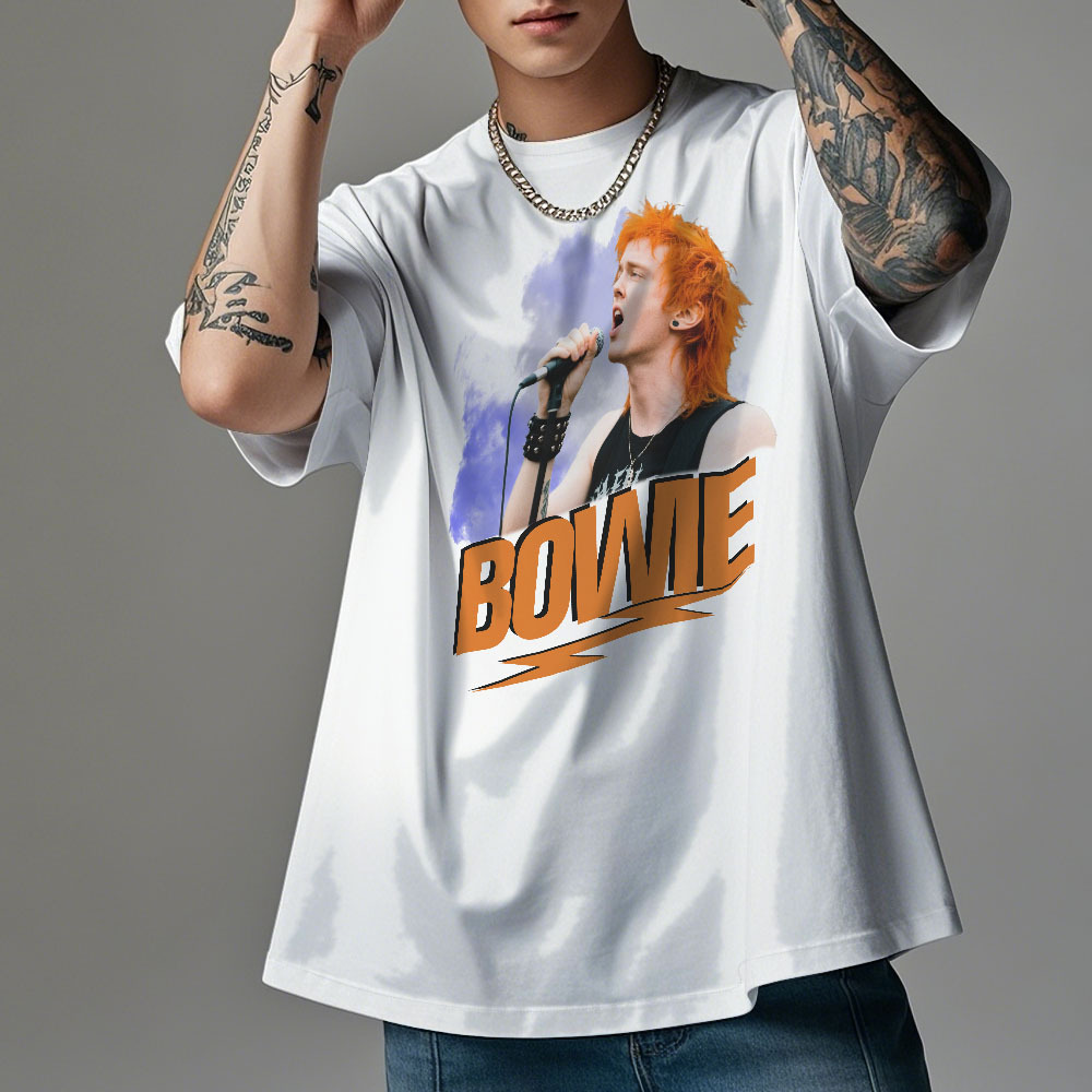 Custom Photo Vintage T-Shirt Bowie Personalized Face Shirt - MyFaceSocksAU