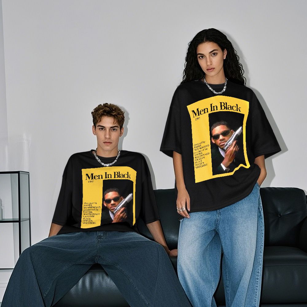 Custom Photo Vintage T-Shirt Men In Black Personalized Face Shirt - MyFaceSocksAU