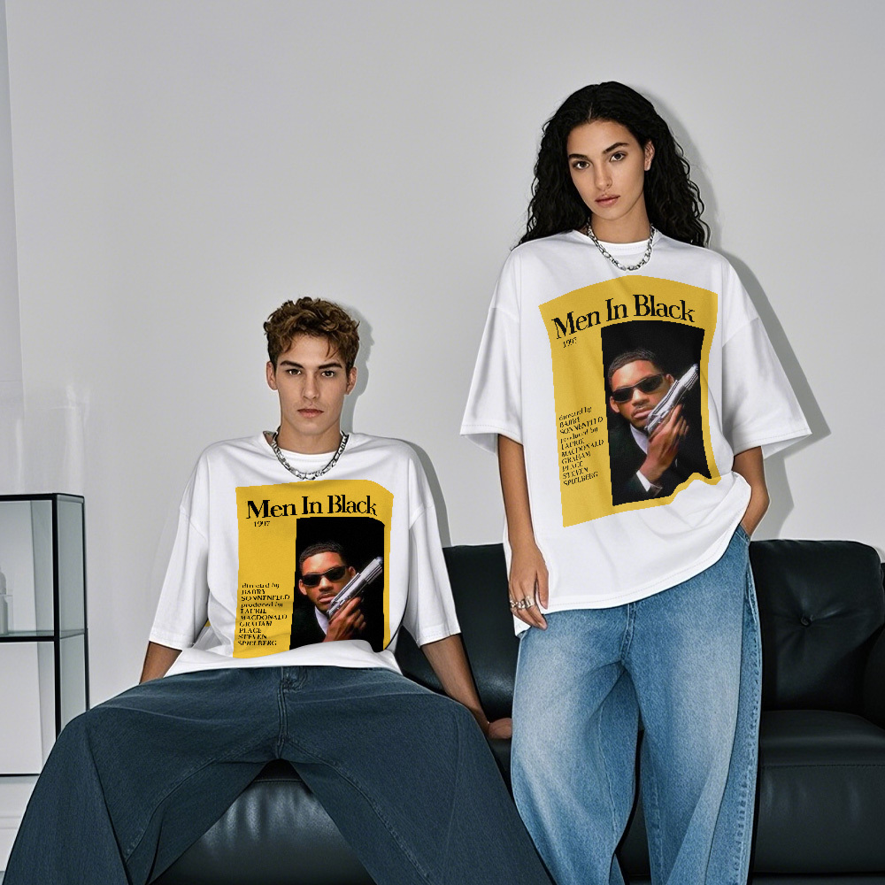 Custom Photo Vintage T-Shirt Men In Black Personalized Face Shirt - MyFaceSocksAU