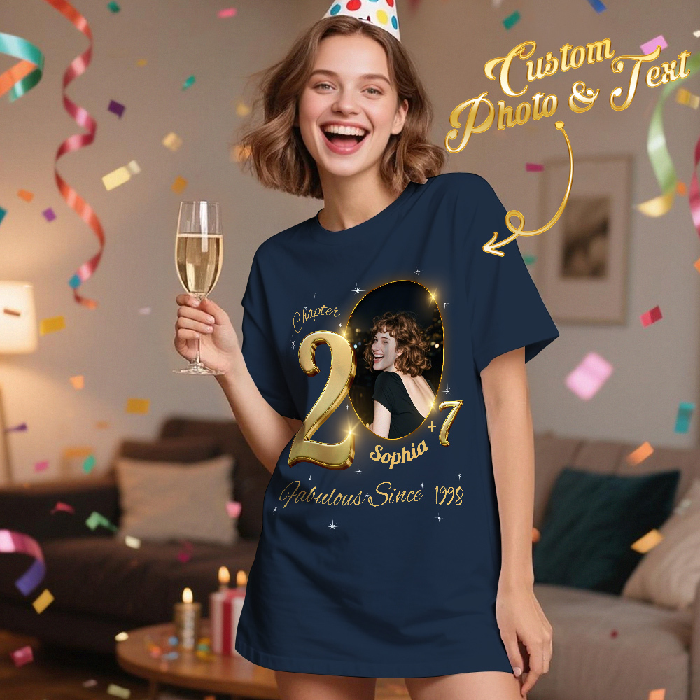Custom Photo Vintage Tee Personalized Name T-shirt Fabulous Since Year Ideas Birthday T Shirt - MyFaceSocksAU