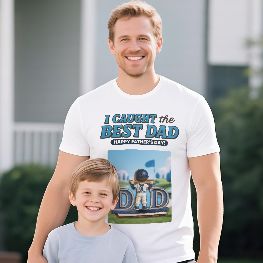 Custom Fathers Day Gift Photo Vintage T-shirts Face T Shirt Personalized Gift for Dad - MyFaceSocksAU