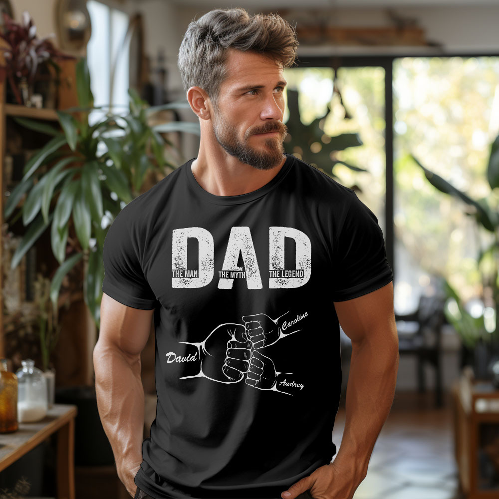 Dad The Man The Myth The Legend - Personalized Shirt Father's Day