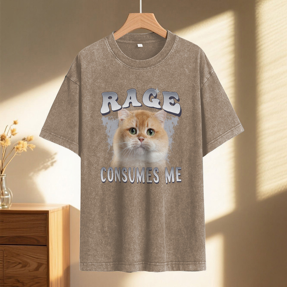 Custom Face Funny Cat Meme T-Shirt Vintage Graphic Tee with Your Photo and Text Retro 90s Style Cat Lover Shirt Unisex Pet - MyFaceSocksAU