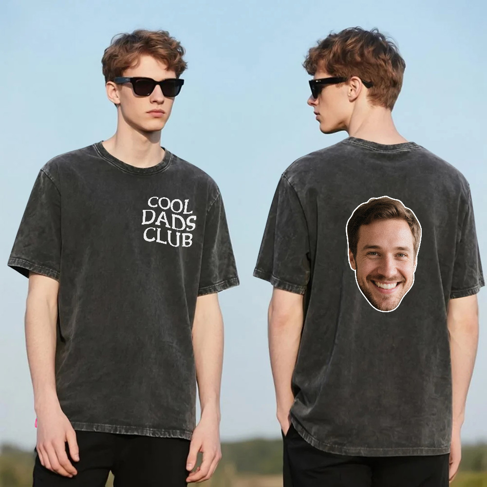 Custom Face Mash T-Shirt Personalized Photo Multicolor Dad Funny Shirt Gift  For Farthers Day - MyFaceSocksAU