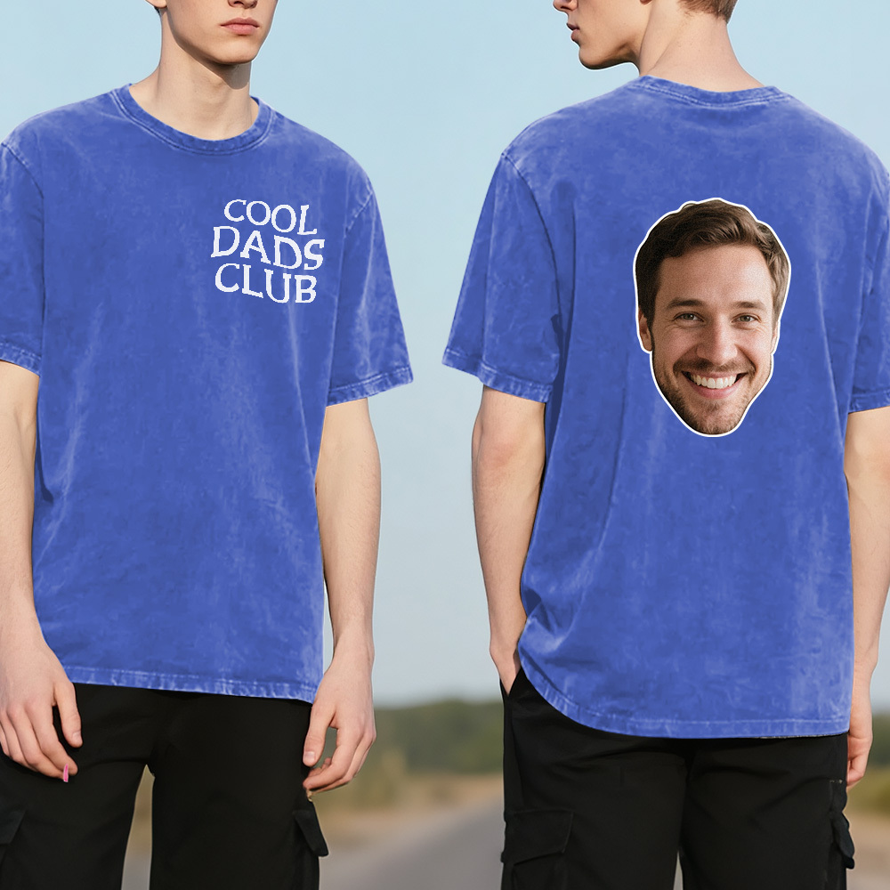 Custom Face Mash T-Shirt Personalized Photo Multicolor Dad Funny Shirt Gift  For Farthers Day - MyFaceSocksAU