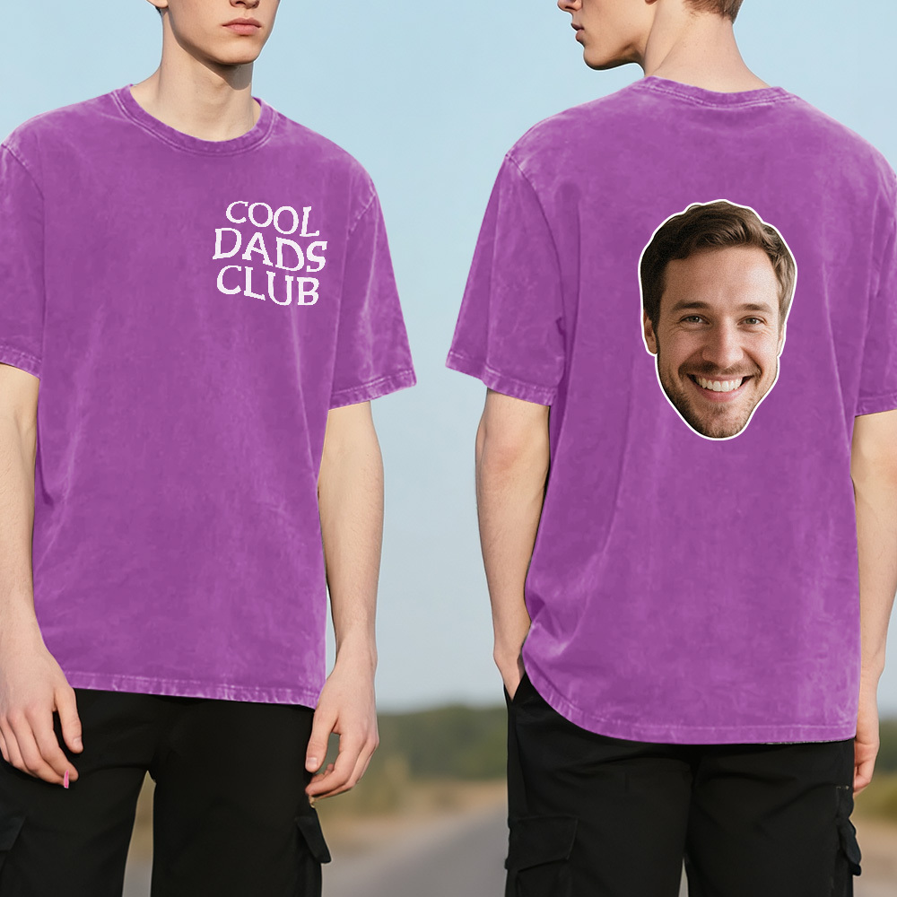 Custom Face Mash T-Shirt Personalized Photo Multicolor Dad Funny Shirt Gift  For Farthers Day - MyFaceSocksAU