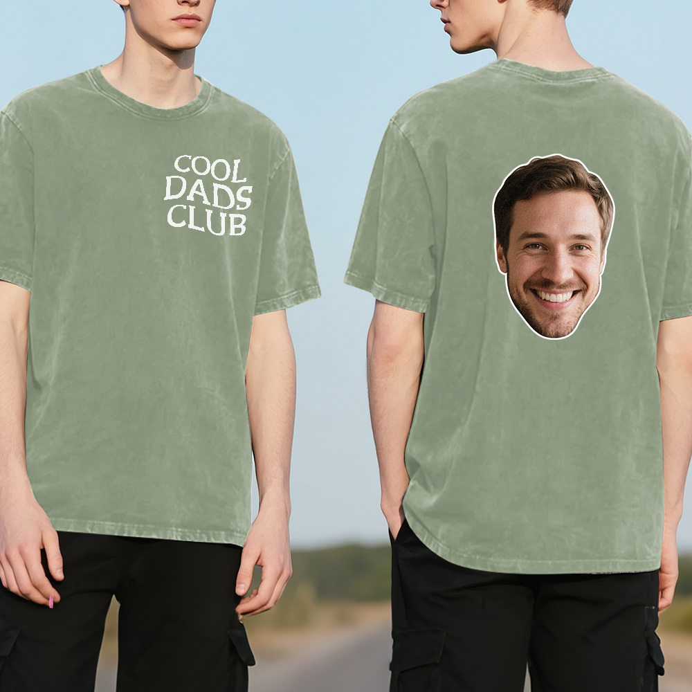 Custom Face Mash T-Shirt Personalized Photo Multicolor Dad Funny Shirt Gift  For Farthers Day - MyFaceSocksAU