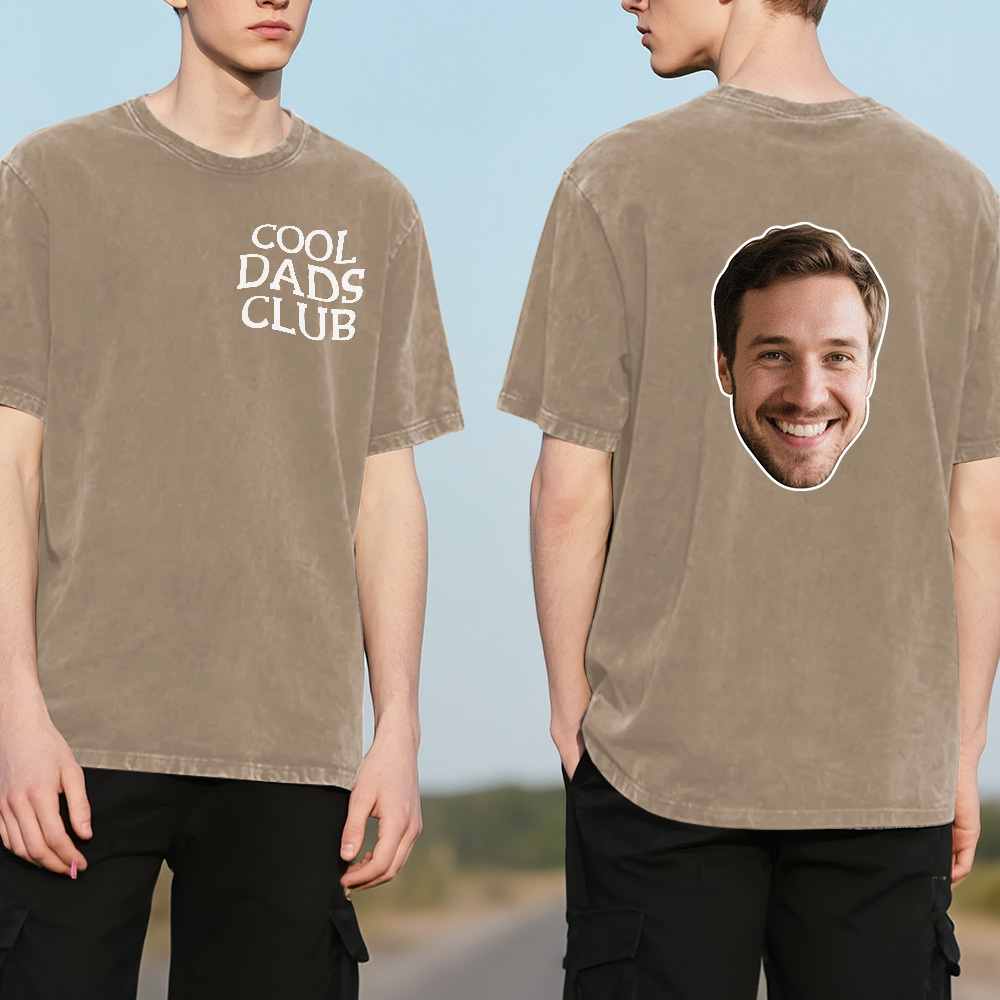 Custom Face Mash T-Shirt Personalized Photo Multicolor Dad Funny Shirt Gift  For Farthers Day - MyFaceSocksAU