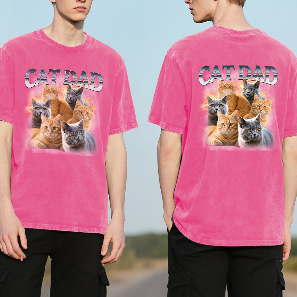 Custom Face Mash T-Shirt Personalized Photo Multicolor Dad Funny Shirt Gift  For Farthers Day - MyFaceSocksAU