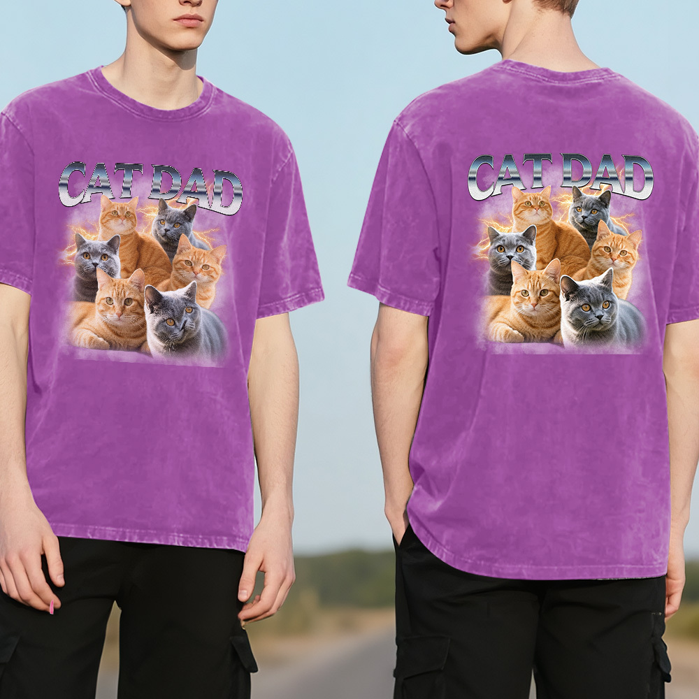 Custom Face Mash T-Shirt Personalized Photo Multicolor Dad Funny Shirt Gift  For Farthers Day - MyFaceSocksAU