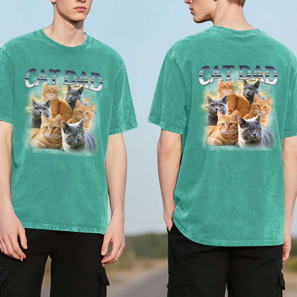 Custom Face Mash T-Shirt Personalized Photo Multicolor Dad Funny Shirt Gift  For Farthers Day - MyFaceSocksAU