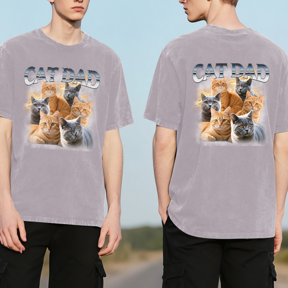 Custom Face Mash T-Shirt Personalized Photo Multicolor Dad Funny Shirt Gift  For Farthers Day - MyFaceSocksAU