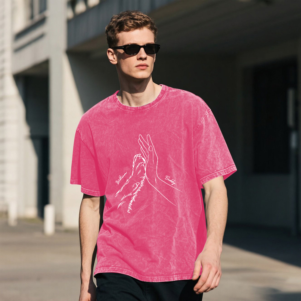 Custom Pet Name Mash T-Shirt Personalized Multicolor Dad Funny Shirt Gift - MyFaceSocksAU