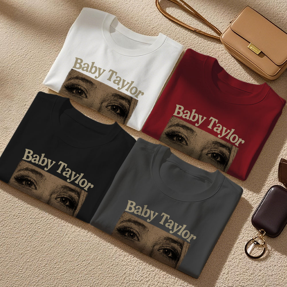 Custom Photo Girlfriend Eyes Love on Tour Shirt With Text - MyFaceSocksAU