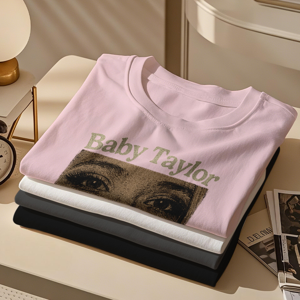 Custom Photo Girlfriend Eyes Love on Tour Shirt With Text - MyFaceSocksAU