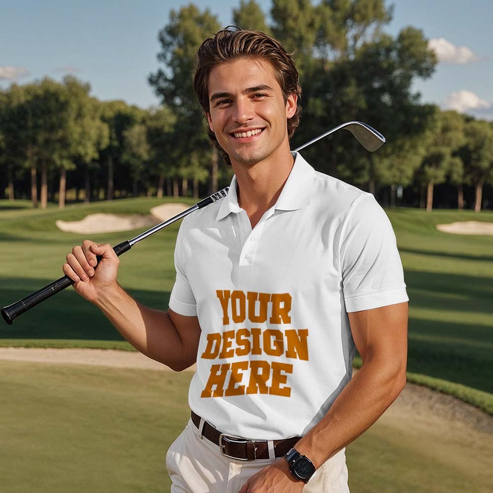 Custom Face Polo Shirt Personalized  Polo With Logo Gift Perfect For Business Golf Or Gifts - MyFaceSocksAU