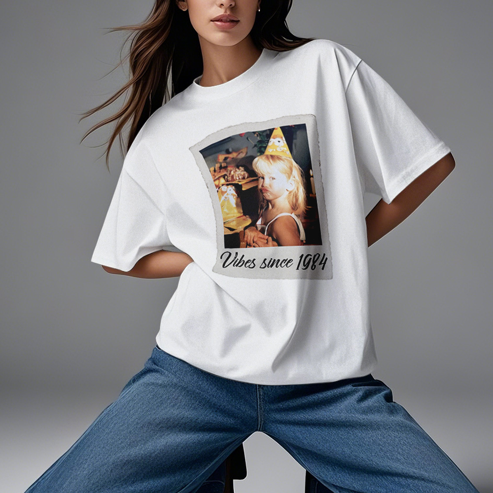 Personalized Photo Vintage T-Shirt Film Retro Style T Shirt Personalized Photo T Shirt Vintage Gift Idea - MyFaceSocksAU