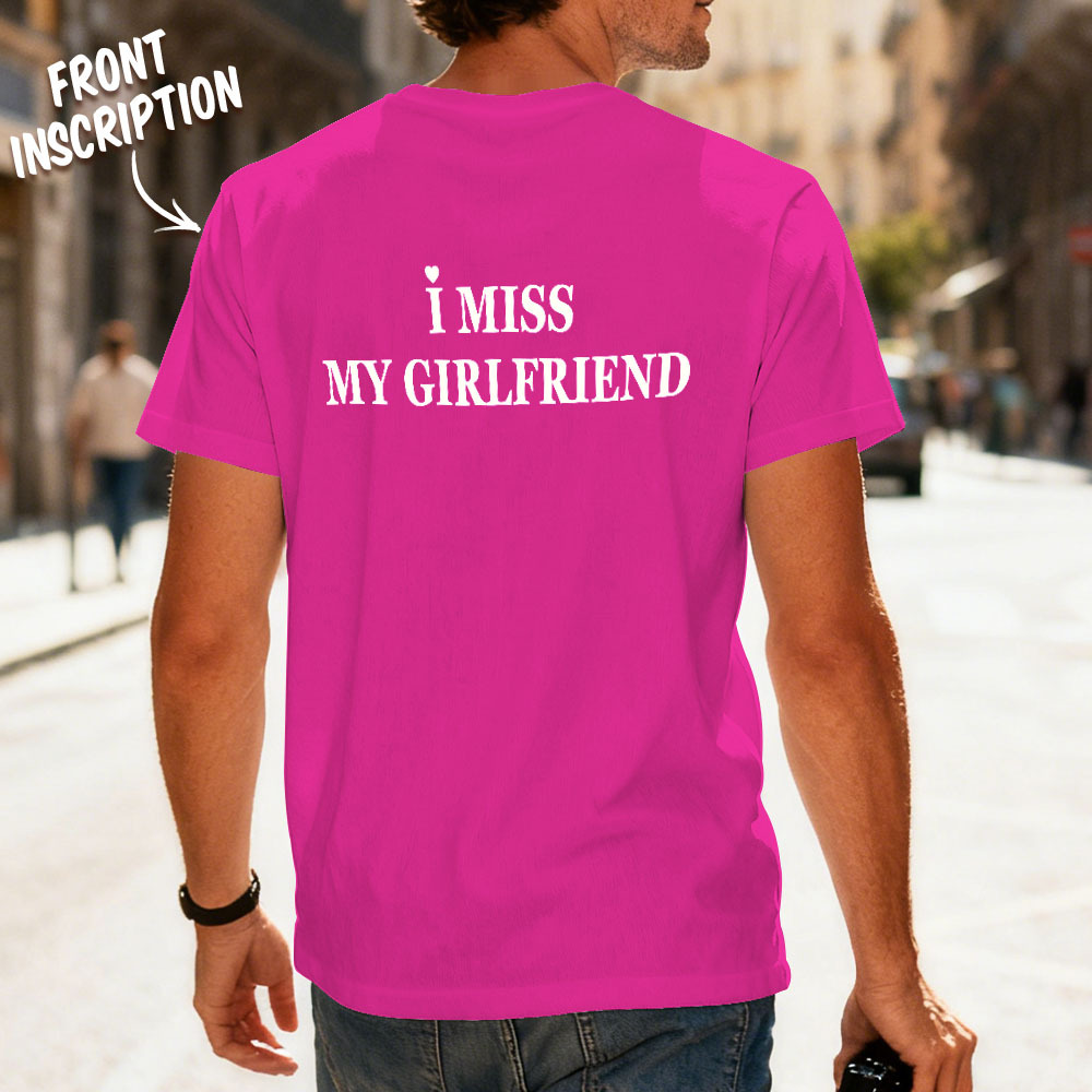 Custom Vintage Bootleg Shirt Cotton Name Personalized Shirt Custom T Shirts 90's Tee I Love My Girlfriend - MyFaceSocksAU