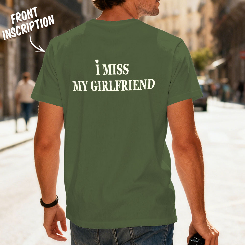 Custom Vintage Bootleg Shirt Cotton Name Personalized Shirt Custom T Shirts 90's Tee I Love My Girlfriend - MyFaceSocksAU