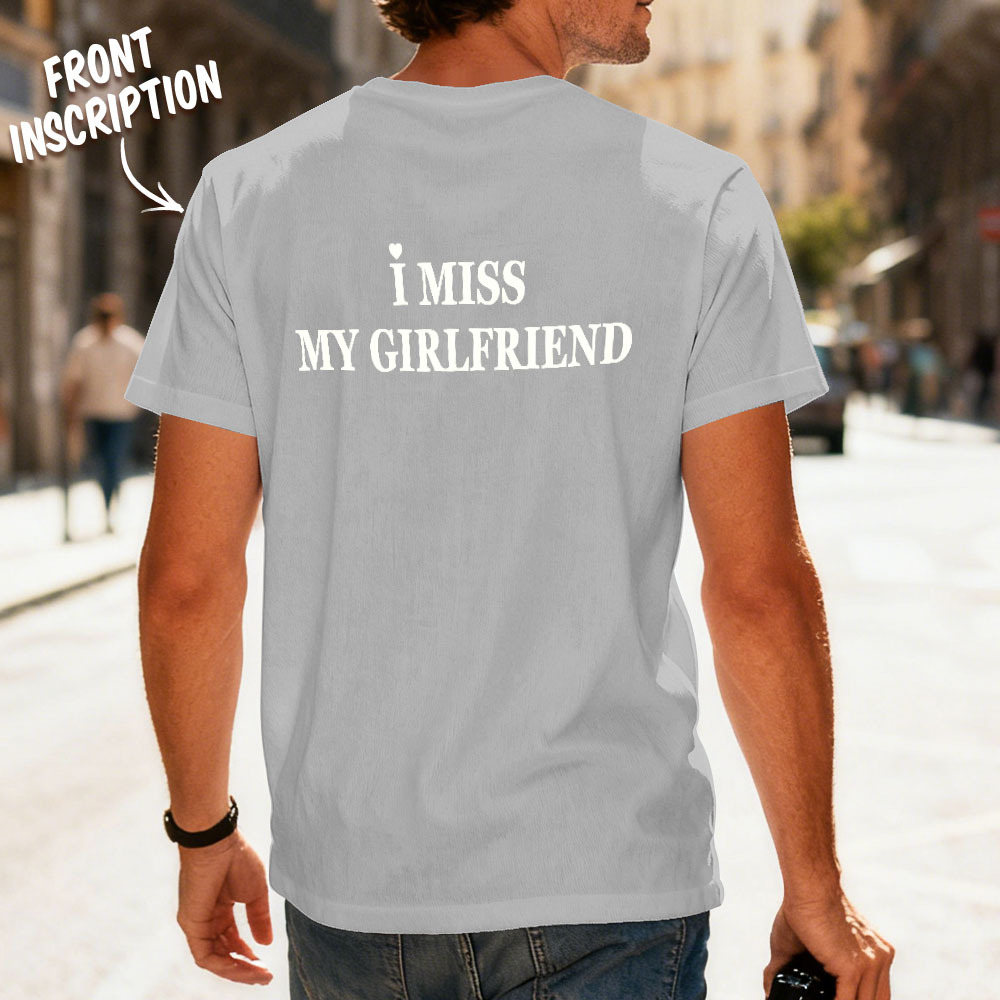 Custom Vintage Bootleg Shirt Cotton Name Personalized Shirt Custom T Shirts 90's Tee I Love My Girlfriend - MyFaceSocksAU