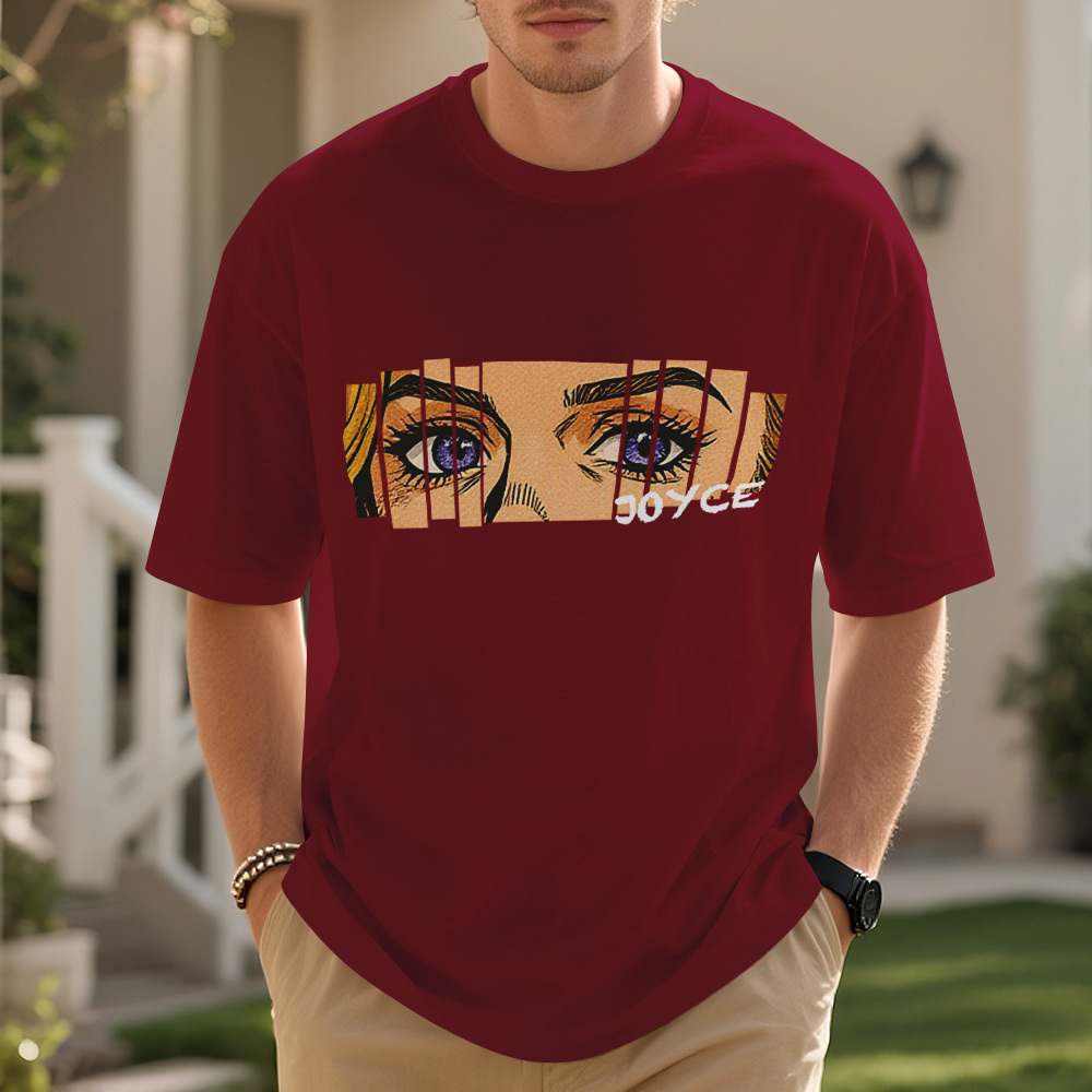 Custom Retro Comic Eyes Shirt, Personalized Name Graphic Tee, Aesthetic Unique Eye Art T-Shirt, Customizable Streetwear for Women Men - MyFaceSocksAU