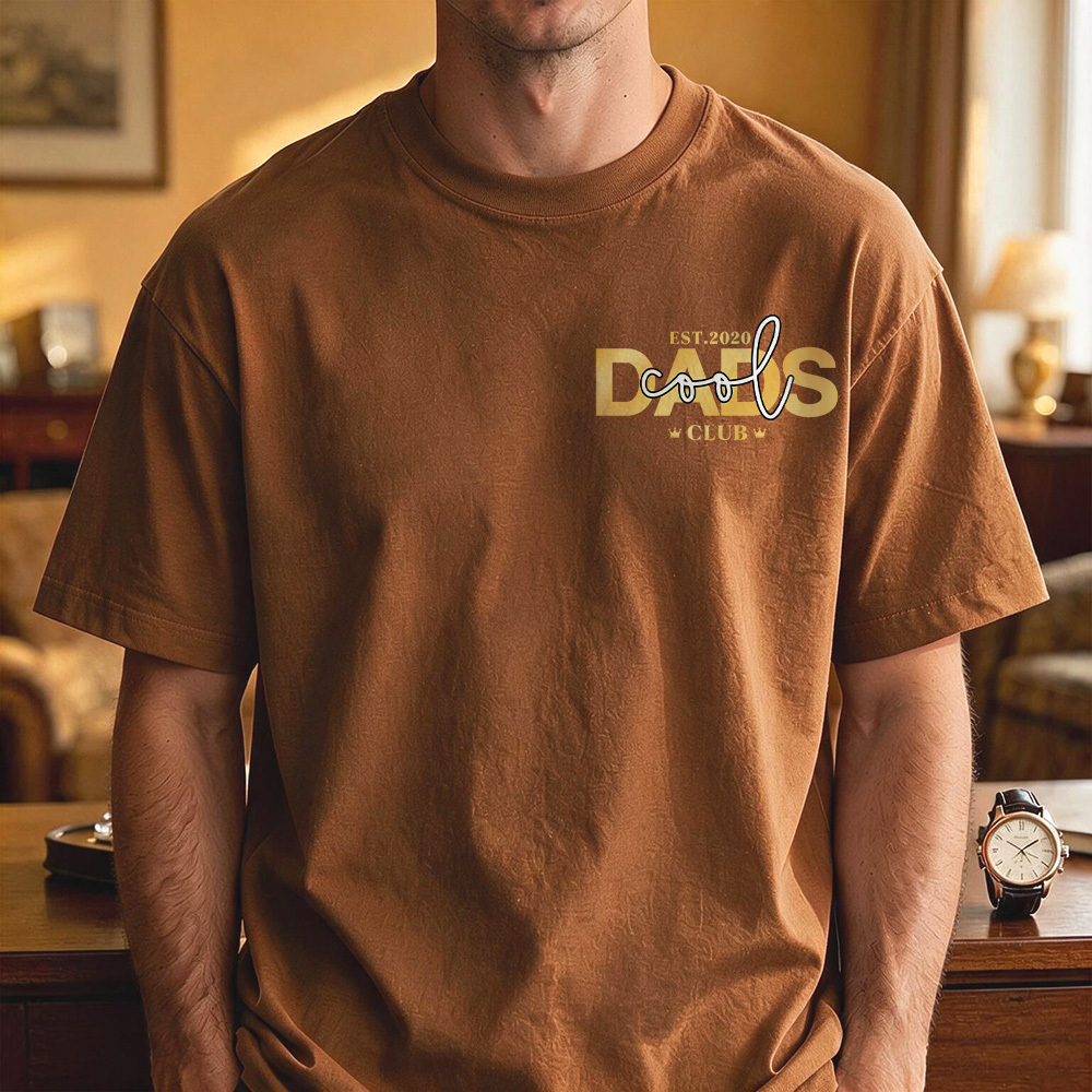 Personalized Cool Dad Photo Shirt, Dad Gift Custom, Father's Day T-Shirt with Kids Name, Cool Dad Club Photo Shirt - MyFaceSocksAU