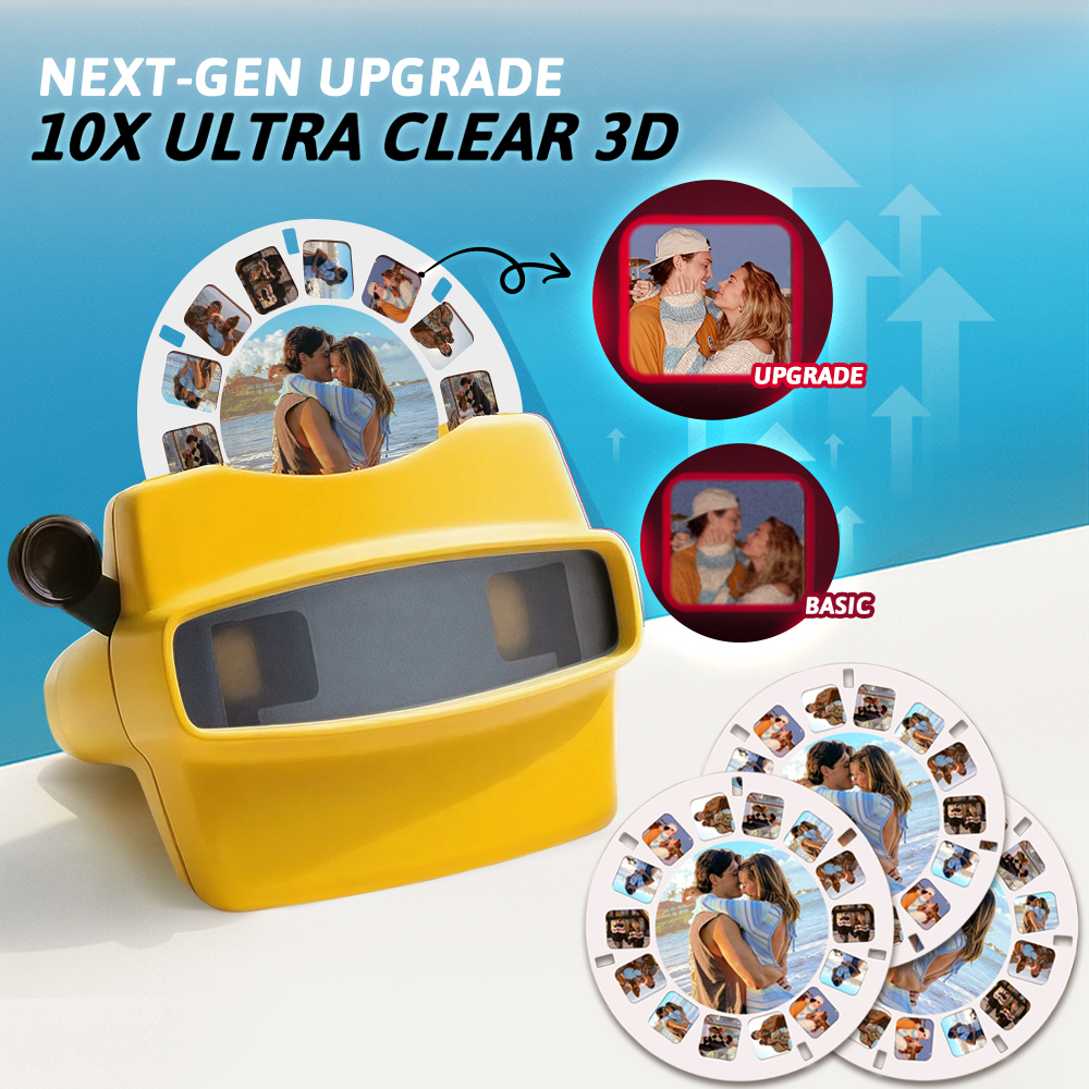 Custom Upgrade 3D Viewfinder and Reel – Personalized Gift with your own photos Text and Photo Viewer Multiple Films Available Valentine's Day Gifts - MyFaceSocksAU