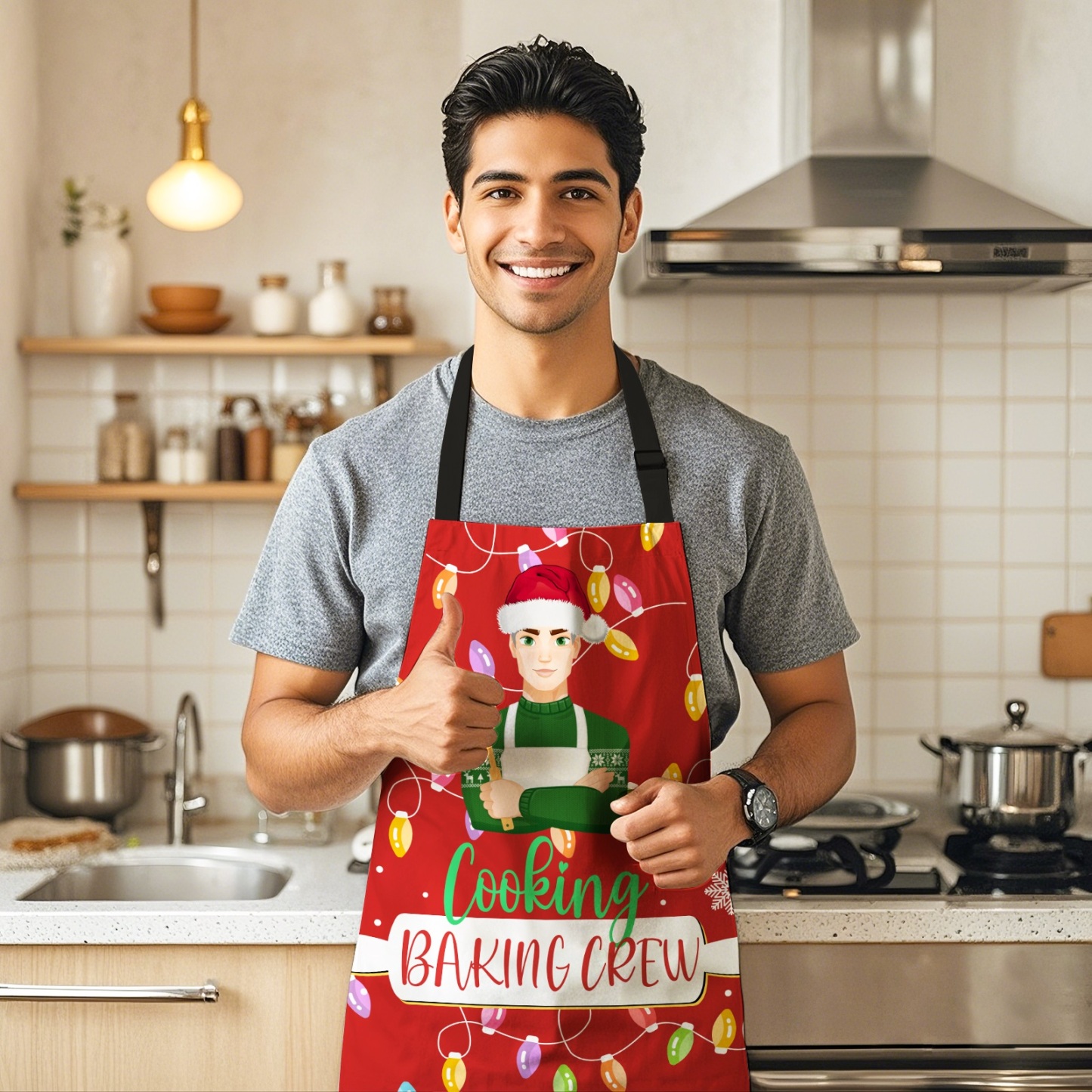 Custom Cooking Baking Crew Personalized Apro Personalised Name Chef Apron, Head Chef Cooking Gifts - MyFaceSocksAU