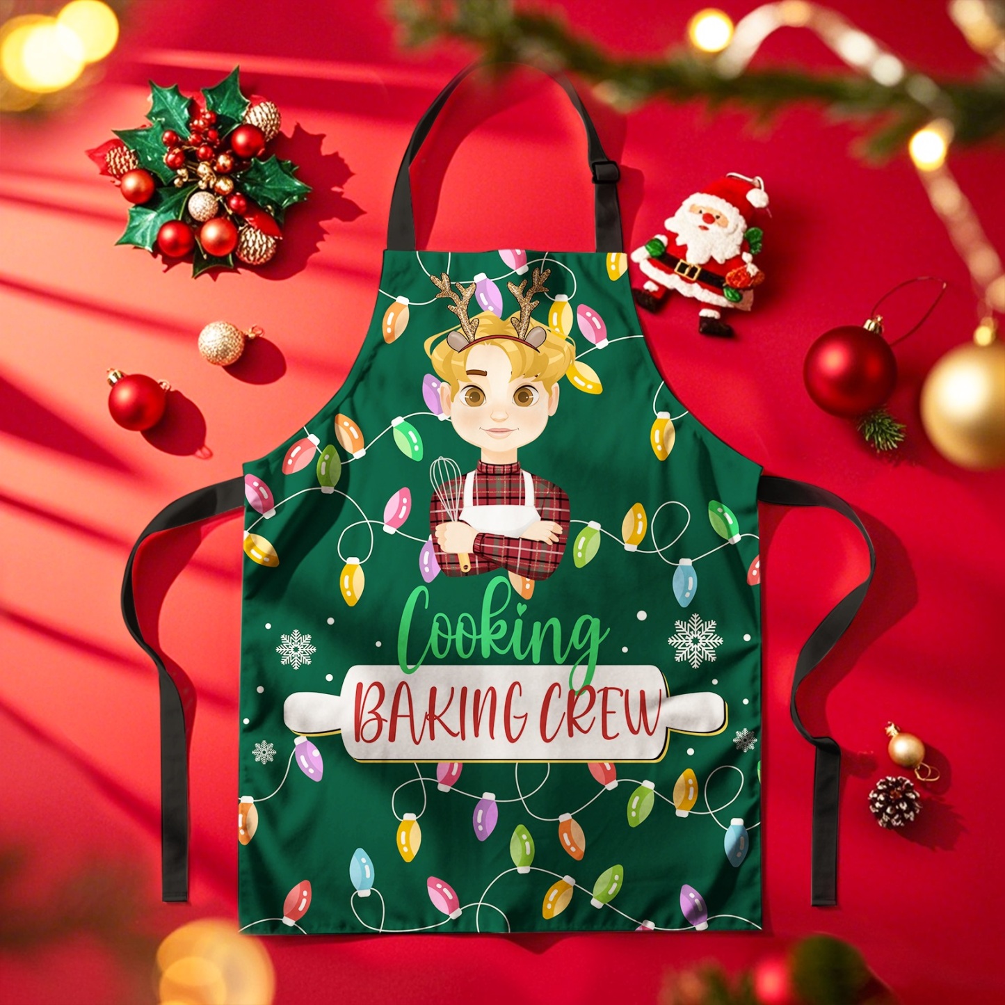 Custom Cooking Baking Crew Personalized Apro Personalised Name Chef Apron, Head Chef Cooking Gifts - MyFaceSocksAU