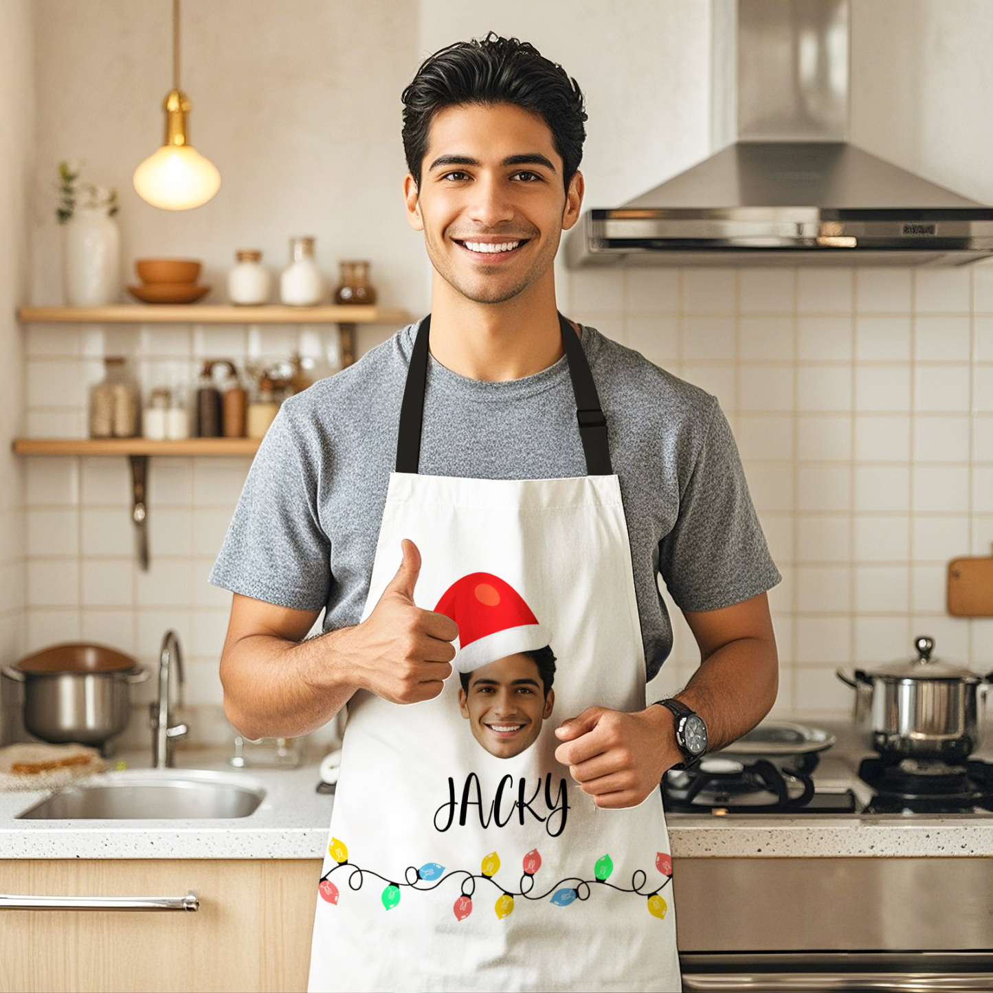 Custom Name Cooking Baking Crew Personalized Apro Personalised Name Chef Apron, Head Chef Cooking Gifts - MyFaceSocksAU