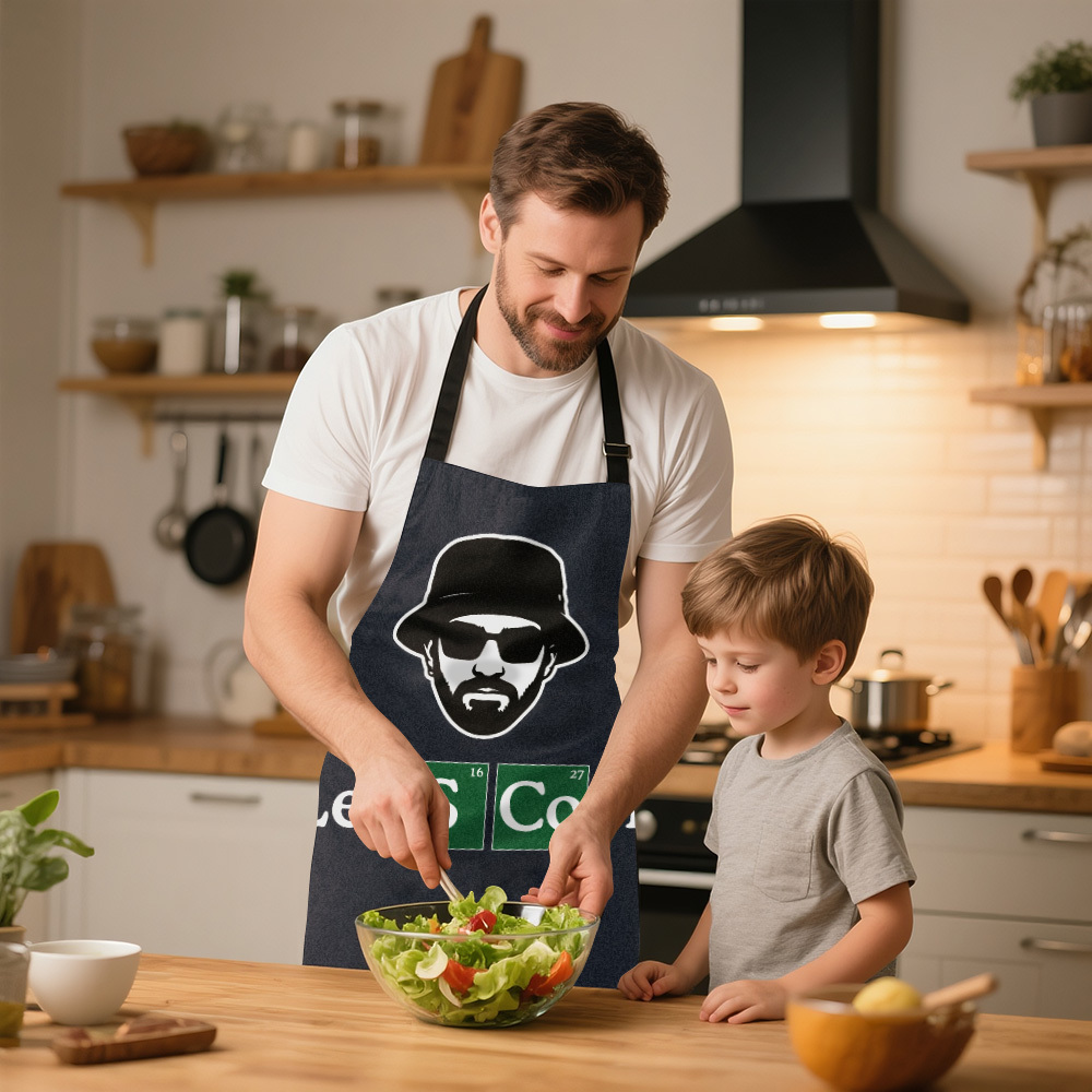 Custom Face Photo Apron Personalized Lets Cook Vintage Apron Gift For Dad Gradnpa